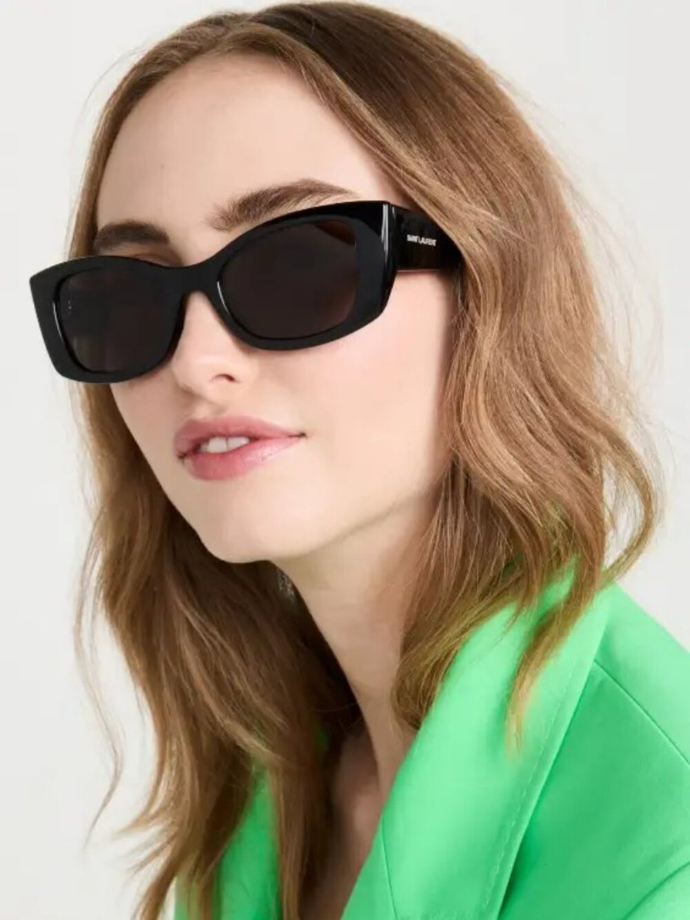 SAINT LAURENT SL593 001 BLACK SQUARE UNISEX SUNGLASSES